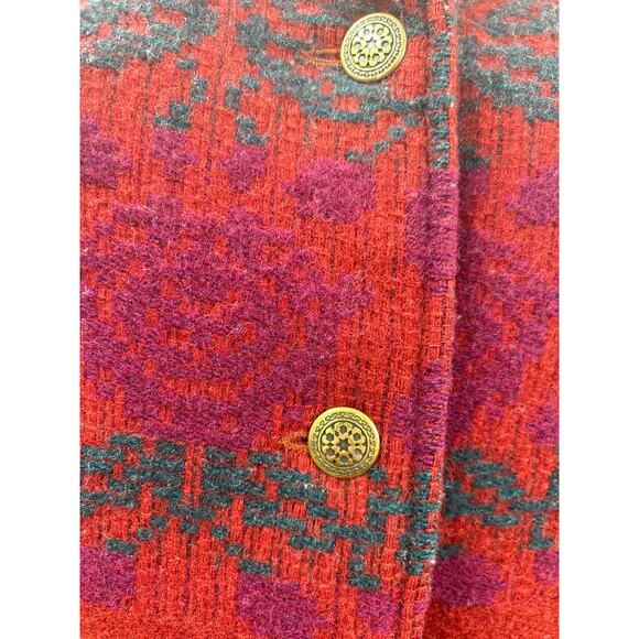 Vintage Woolrich Floral Wool Barn Coat Jacket Blanket Chore L Made In USA - Picture 5 of 10